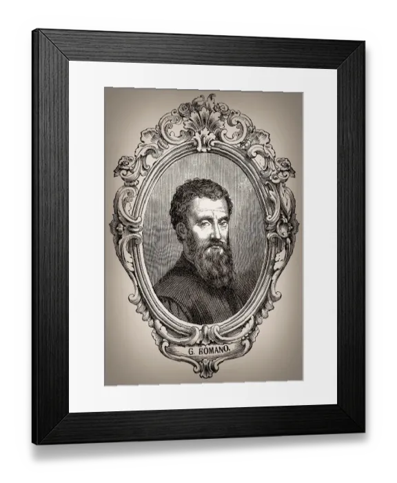 Framed Print : Giulio Romano, 1499, 1546, an Italian painter and architect