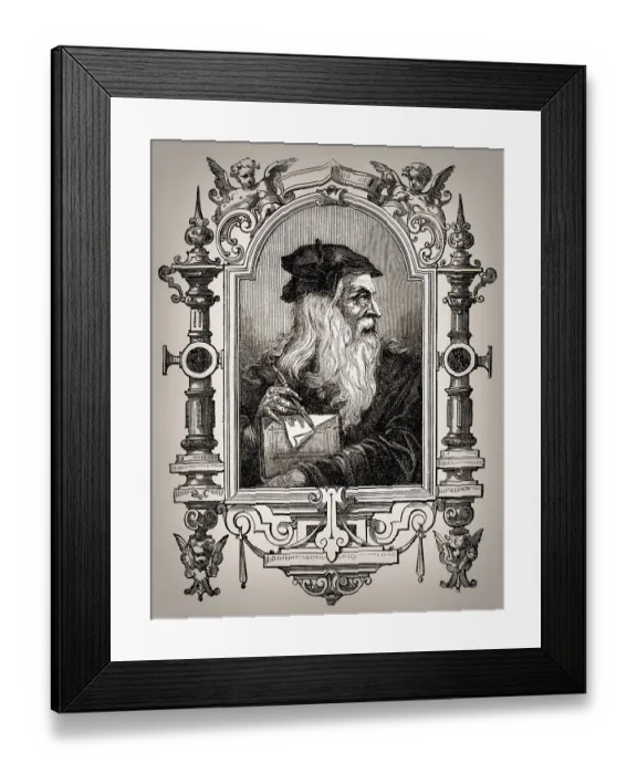 Framed Print : Leonardo da Vinci, 1452, 1519, Italian painter