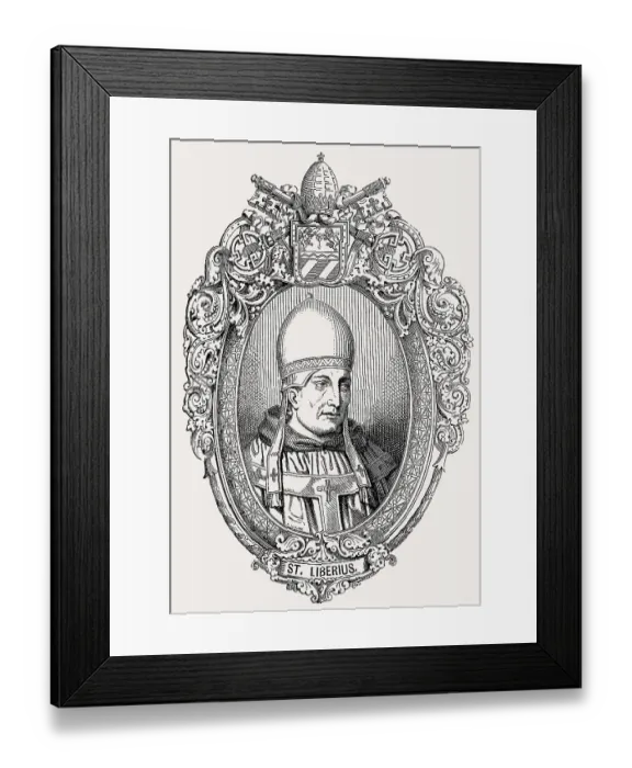 Framed Print : Pope Liberius, Papst Liberius, 310 - 366