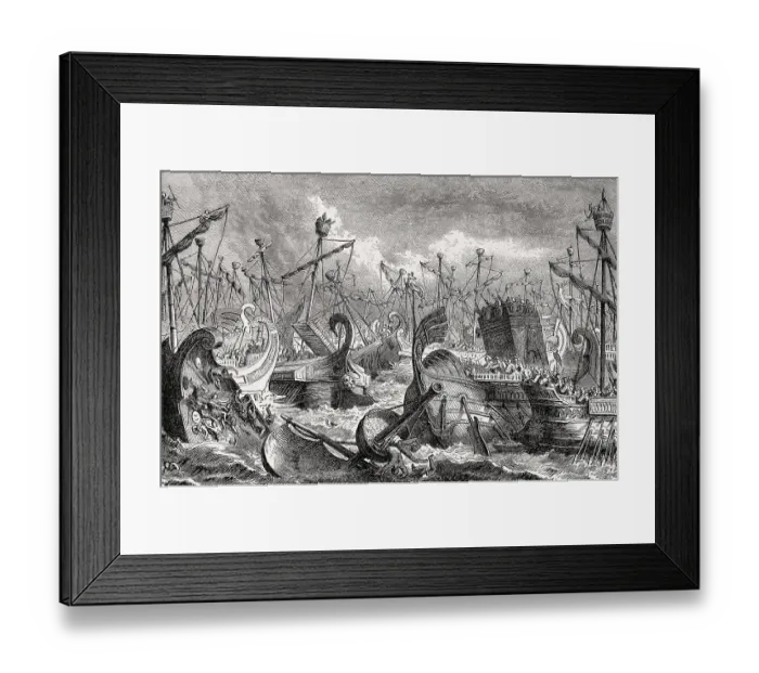 Framed Print : A naval battle in ancient Rome