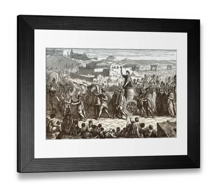Framed Print : The triumphal parade of Publius Cornelius Scipio Africanus