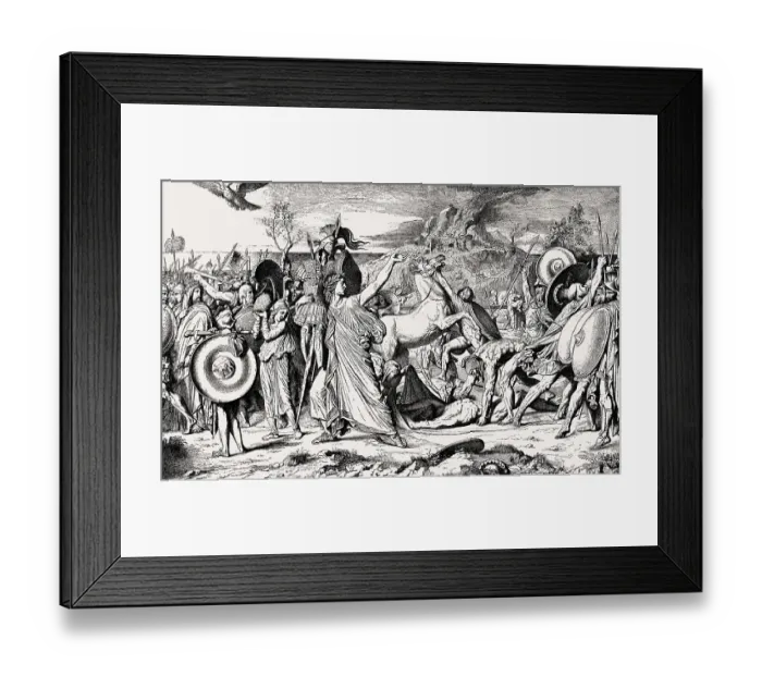 Framed Print : Romulus Victory Over Acron