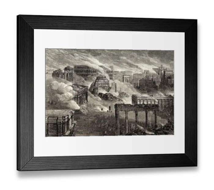 Framed Print : The Great Fire of Rome, 64 AD