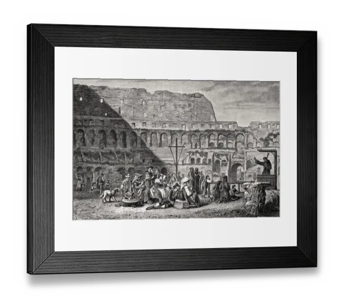 Framed Print : Christian worship at the Colosseum Framed Print : Christian worship at the Colosseum