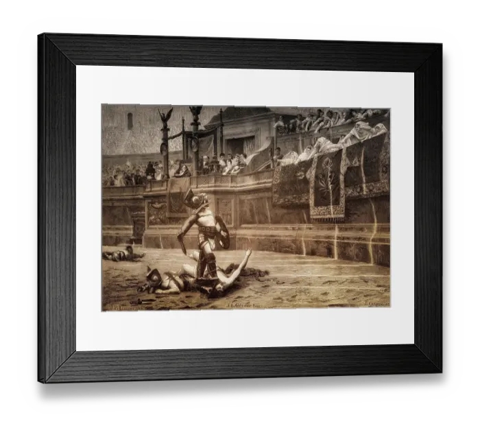 Framed Print : Gladiatorial Fights at the Colosseum