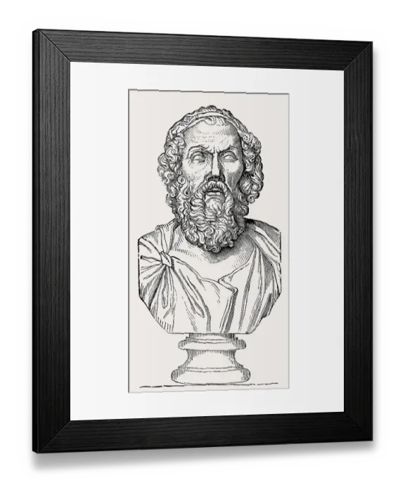 Framed Print : Homer, Greek legendary author, ancient Greece