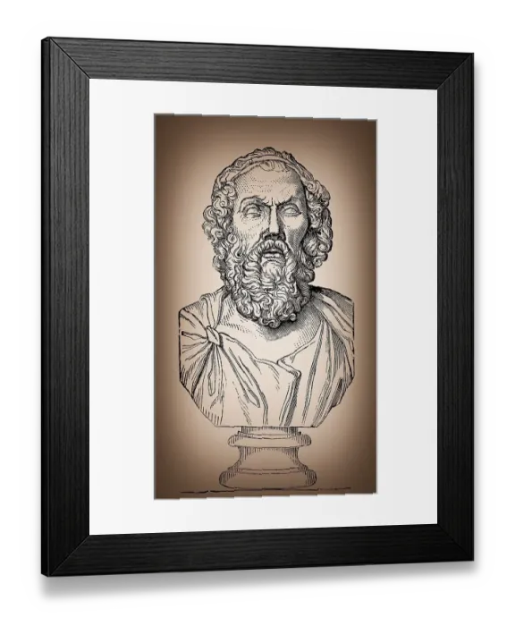 Framed Print : Homer, Greek legendary author, ancient Greece