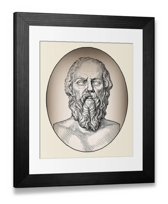Framed Print : Socrates, 469-399 BC, philosopher of ancient Greece