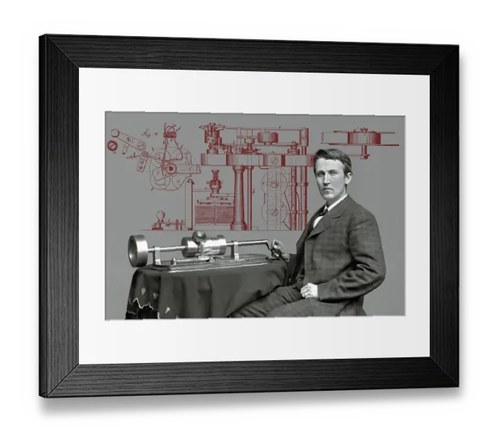 Framed Print : Thomas Alva Edison, 1847, 1931