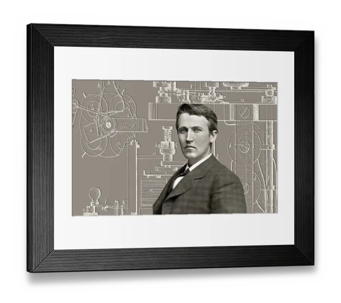 Framed Print : Thomas Alva Edison, 1847, 1931