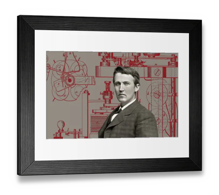 Framed Print : Thomas Alva Edison, 1847, 1931