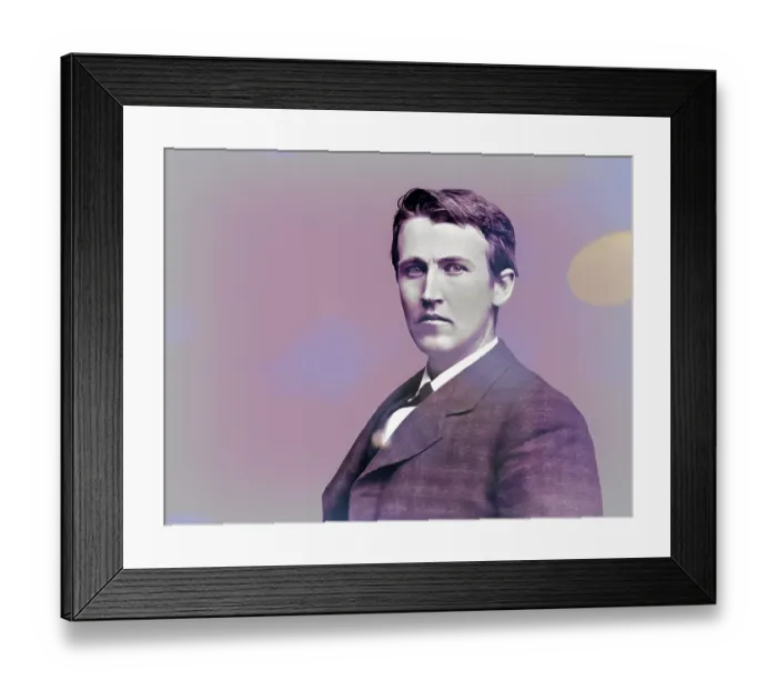 Framed Print : Thomas Alva Edison, 1847, 1931