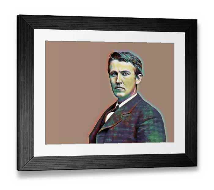 Framed Print : Thomas Alva Edison, 1847, 1931