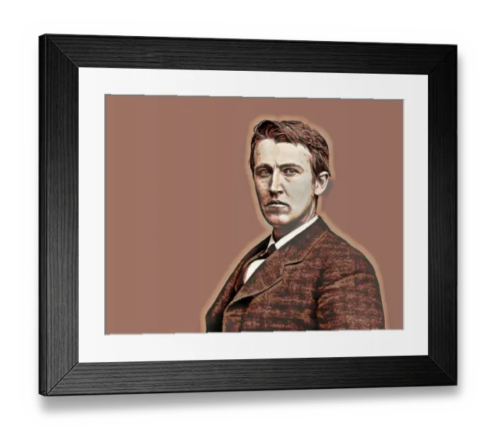 Framed Print : Thomas Alva Edison, 1847, 1931