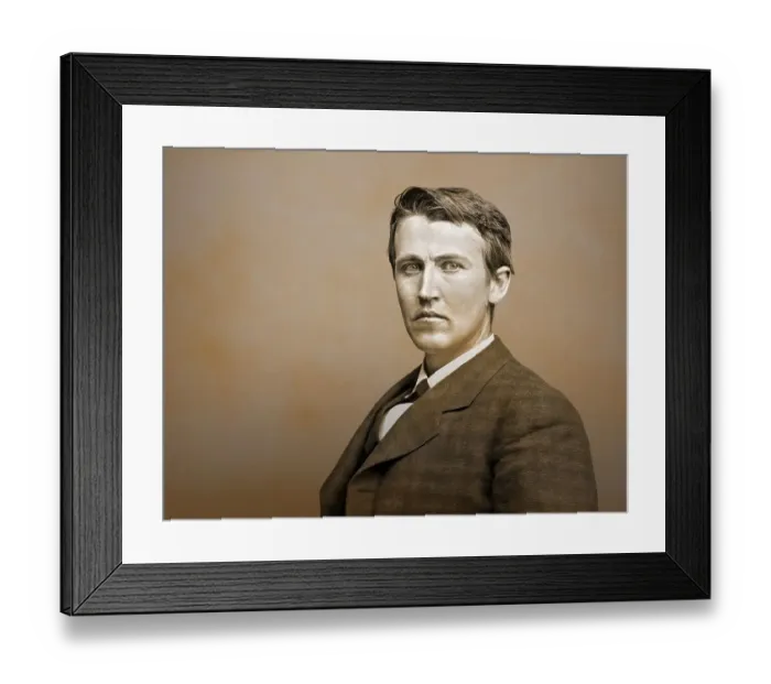 Framed Print : Thomas Alva Edison, 1847, 1931