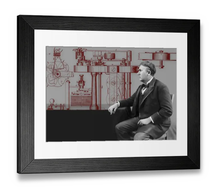 Framed Print : Thomas Alva Edison, 1847, 1931
