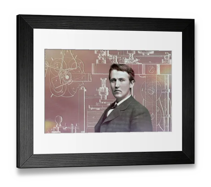 Framed Print : Thomas Alva Edison, 1847, 1931 Framed Print : Thomas Alva Edison, 1847, 1931