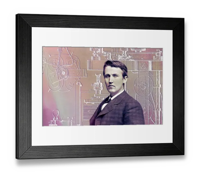 Framed Print : Thomas Alva Edison, 1847, 1931