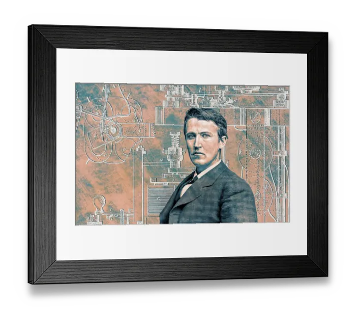 Framed Print : Thomas Alva Edison, 1847, 1931 Framed Print : Thomas Alva Edison, 1847, 1931