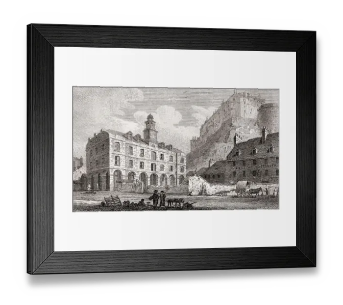 Framed Print : Edinburgh castle from the Vennel