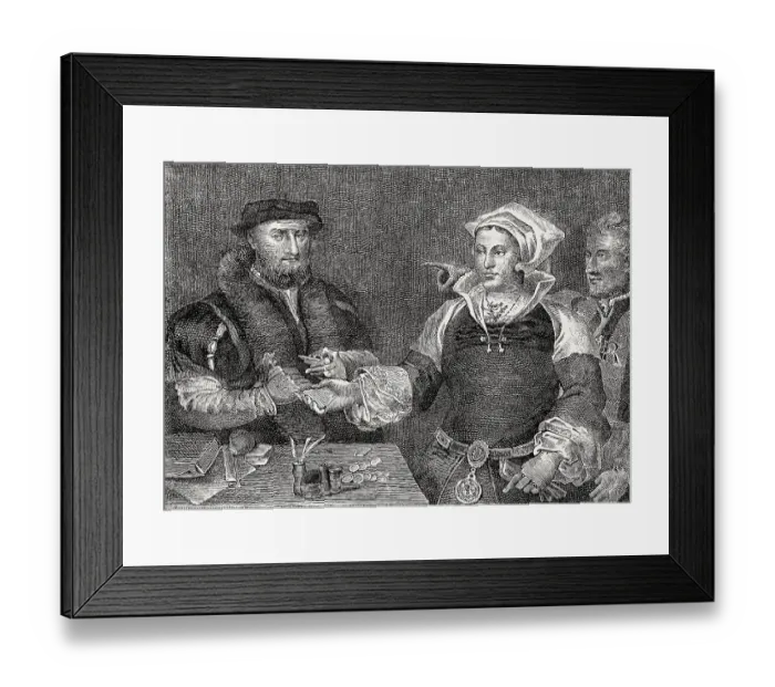 Framed Print : John, Duke of Albany, Regent of Scotland 1515-1524 and Queen Margaret
