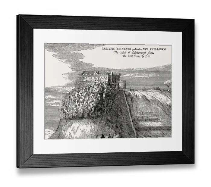 Framed Print : Edinburgh Castle from the south-west in 1647 Framed Print : Edinburgh Castle from the south-west in 1647