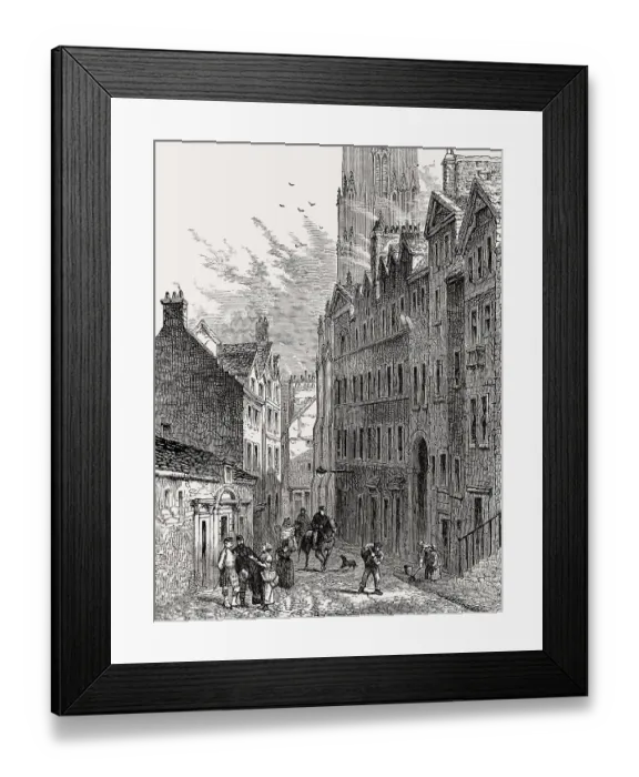 Framed Print : Castle hill, Edinburgh, Scotland, 1845 Framed Print : Castle hill, Edinburgh, Scotland, 1845