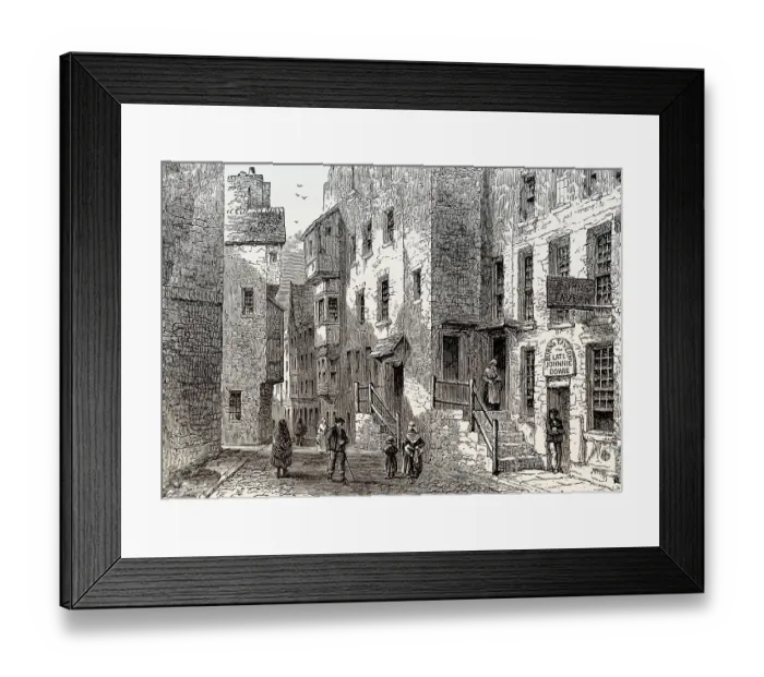 Framed Print : John Dowie's Tavern in Libberton's Wynd