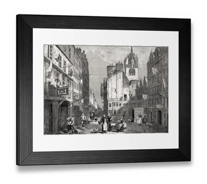 Framed Print : The Heart of Midlothian, High Street Framed Print : The Heart of Midlothian, High Street