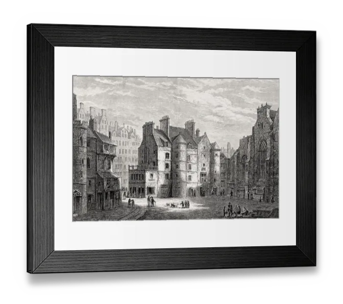 Framed Print : The Old Tolbooth, High Street, Royal Mile in Edinburgh