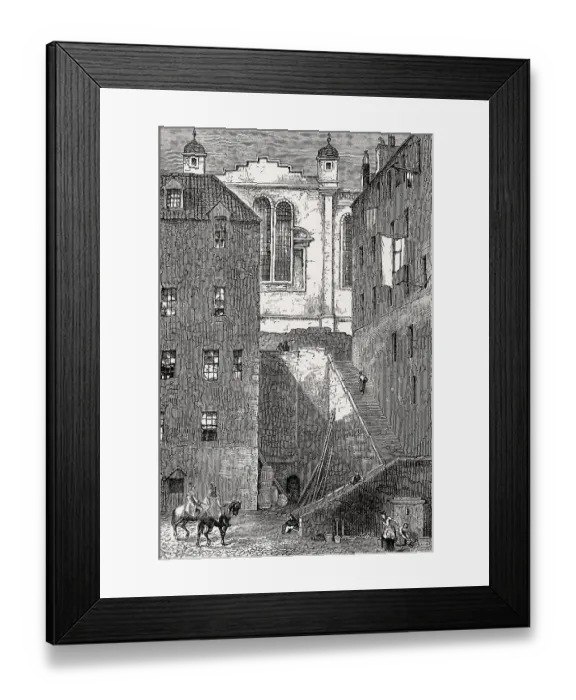 Framed Print : The Parliament stairs, Edinburgh
