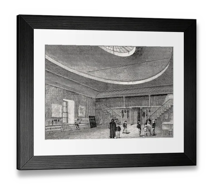 Framed Print : Interior view of St Cecilia's Hall as school Framed Print : Interior view of St Cecilia's Hall as school