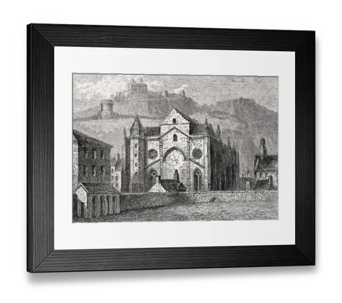 Framed Print : Trinity College Kirk, a royal collegiate church demolished in 1848 Framed Print : Trinity College Kirk, a royal collegiate church demolished in 1848