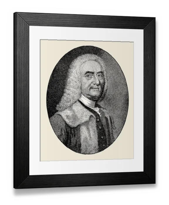 Framed Print : George Drummond, 1688-1766, accountant-general of excise in Scotland