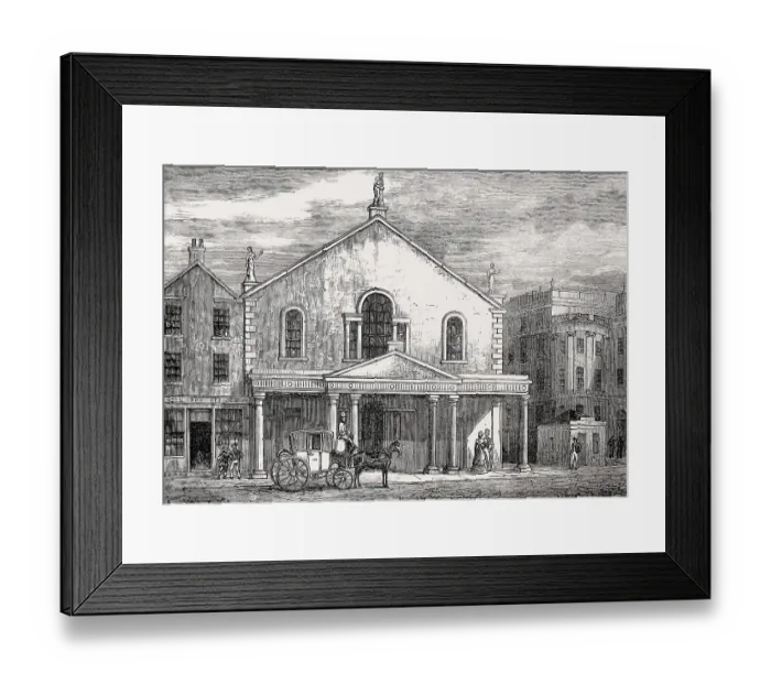 Framed Print : The old Theatre Royal on Princes Street in 1829