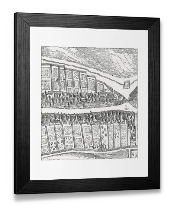 Framed Print : Bird's eye view of the Canongate