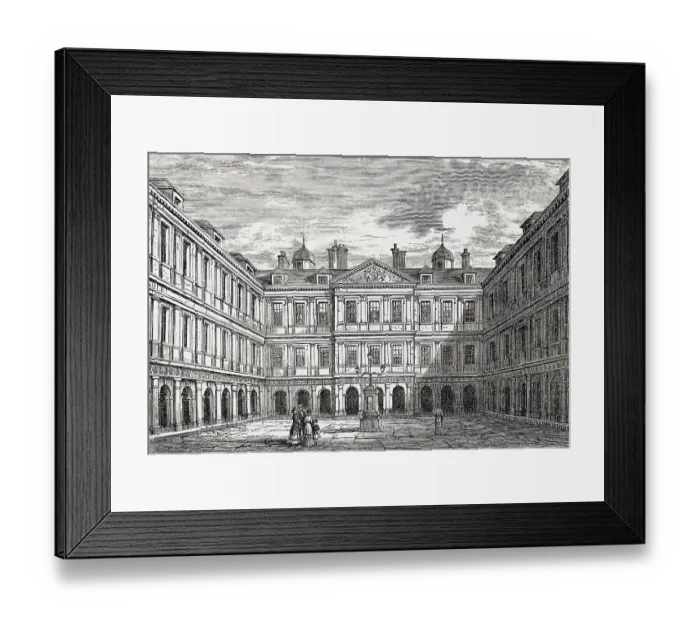 Framed Print : The courtyard of the Palace of Holyroodhouse