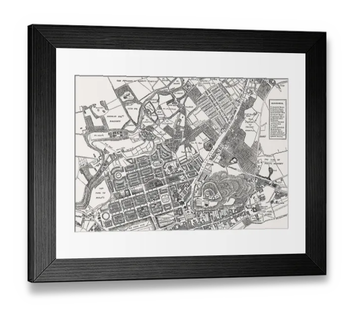 Framed Print : Plan of Edinburgh, Scotland, 1804 Framed Print : Plan of Edinburgh, Scotland, 1804