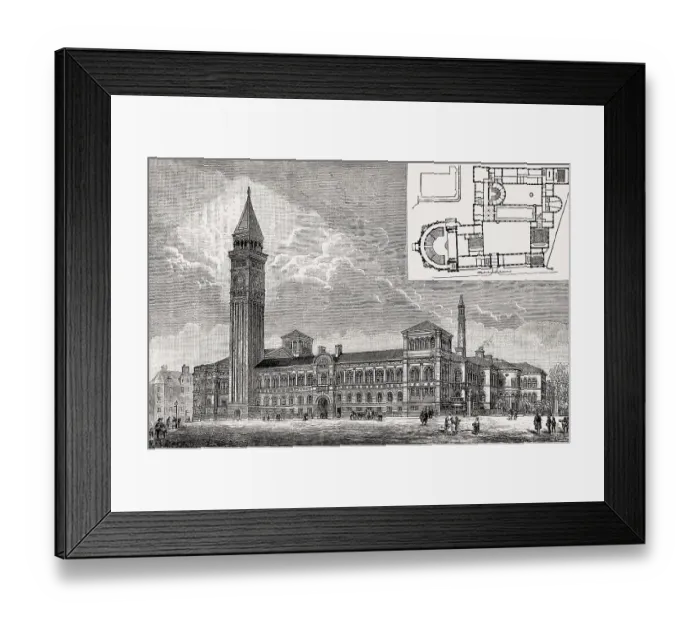 Framed Print : Model of the Edinburgh Medical School