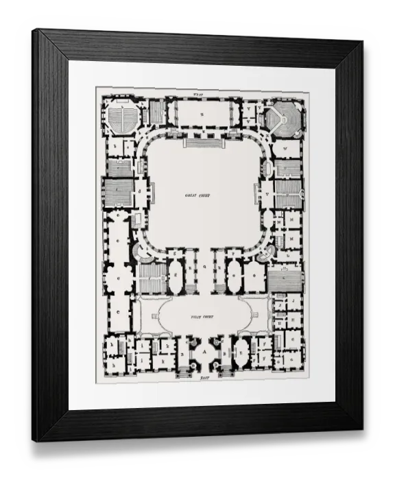 Framed Print : General plan, University, Edinburgh Framed Print : General plan, University, Edinburgh