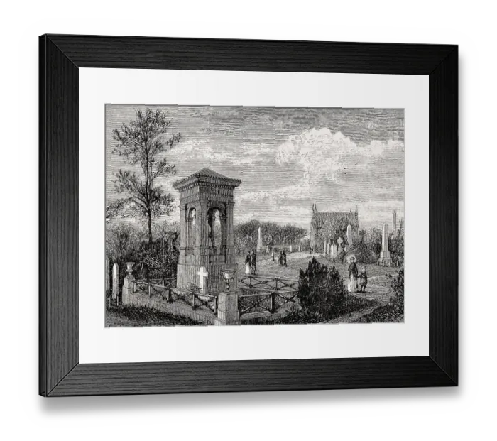 Framed Print : Warriston Cemetery, Edinburgh, Scotland