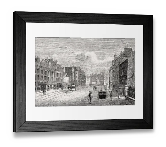 Framed Print : Leith Walk, Edinburgh, Scotland, 19th century Framed Print : Leith Walk, Edinburgh, Scotland, 19th century