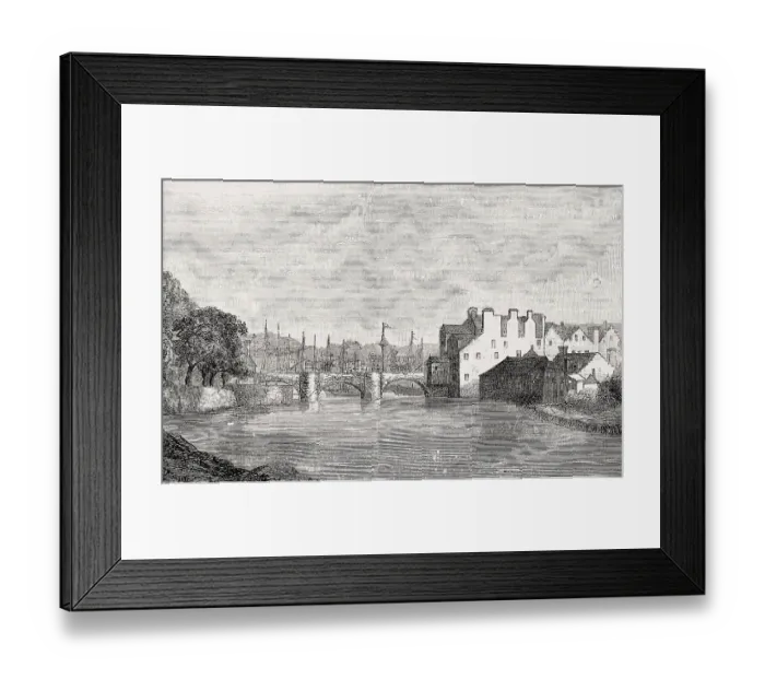 Framed Print : Old Bridge of Leith, Leith, Edinburgh