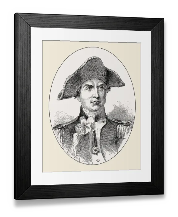 Framed Print : John Paul Jones, 1747 - 1792, naval commander