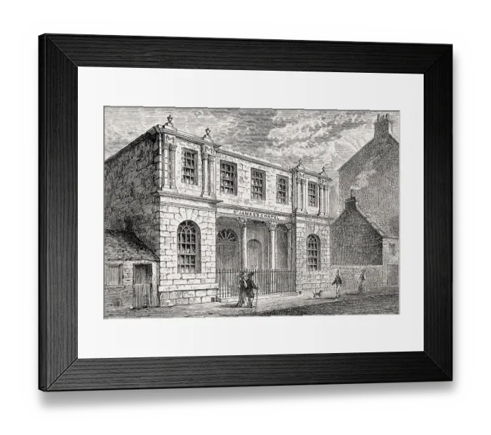 Framed Print : St. James's Chapel, 1820, Leith Framed Print : St. James's Chapel, 1820, Leith