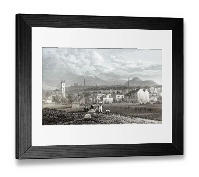 Framed Print : Part of the New Town, from the North West Framed Print : Part of the New Town, from the North West
