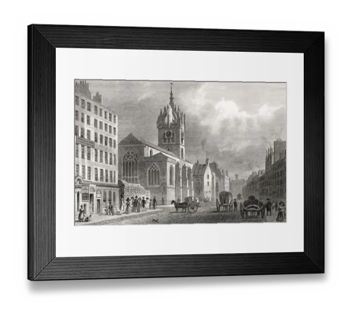 Framed Print : St Giles Church, looking West