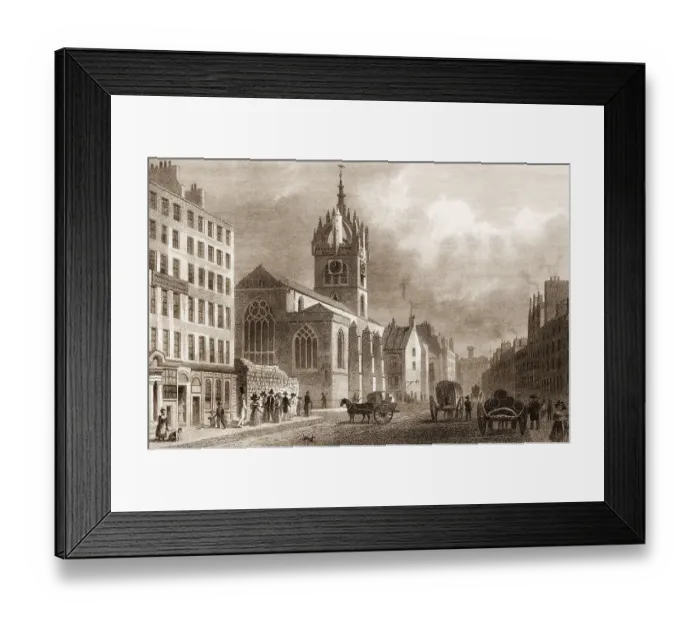 Framed Print : St Giles Church, looking West