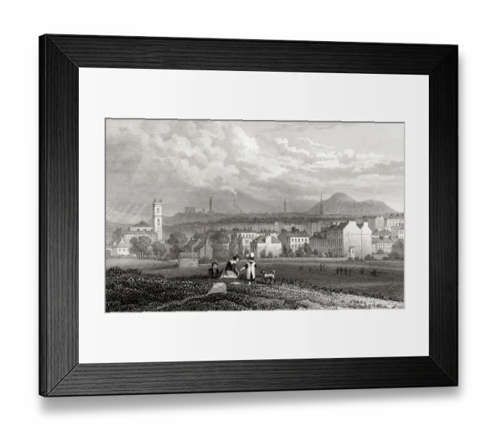Framed Print : Part of the New Town, from the North West