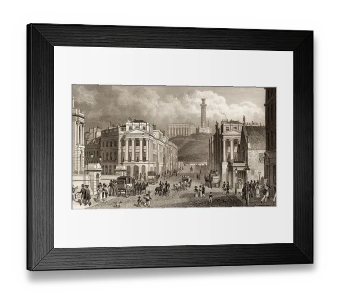 Framed Print : Waterloo Place, the National and Nelson's Monuments